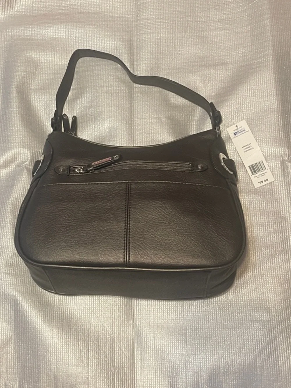 Rossetti dark grey / black faux leather hobo Shoulder Bag - NWT